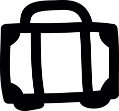 Baggage Doodle Digital Sketch Svg Design, Free Vectors File